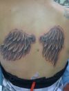 Angel wings girls back tattoos design